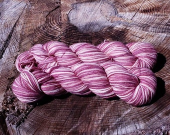 Handpainted Quench Sock Yarn - 75/25%  Superwash Merino Wool / Nylon - Blushing Bride