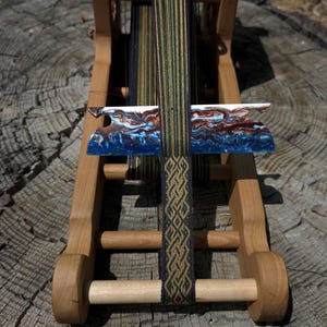 Lançadeira de acrílico artesanal / batedores para tecelagem de cartão / tablet / Inkle - Canyon, lançadeira de tecelagem para tecelagem manual