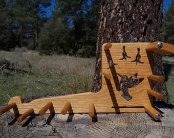 Card / Inkle / Tablet weaving loom - Black Cherry - Hummingbird, small lap loom, weaving, lap weaving, narrow band weaving