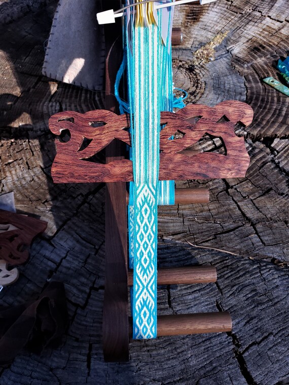 Hand Crafted Celtic Zebrawood Beaters Shuttle for Card Inkle Weaving