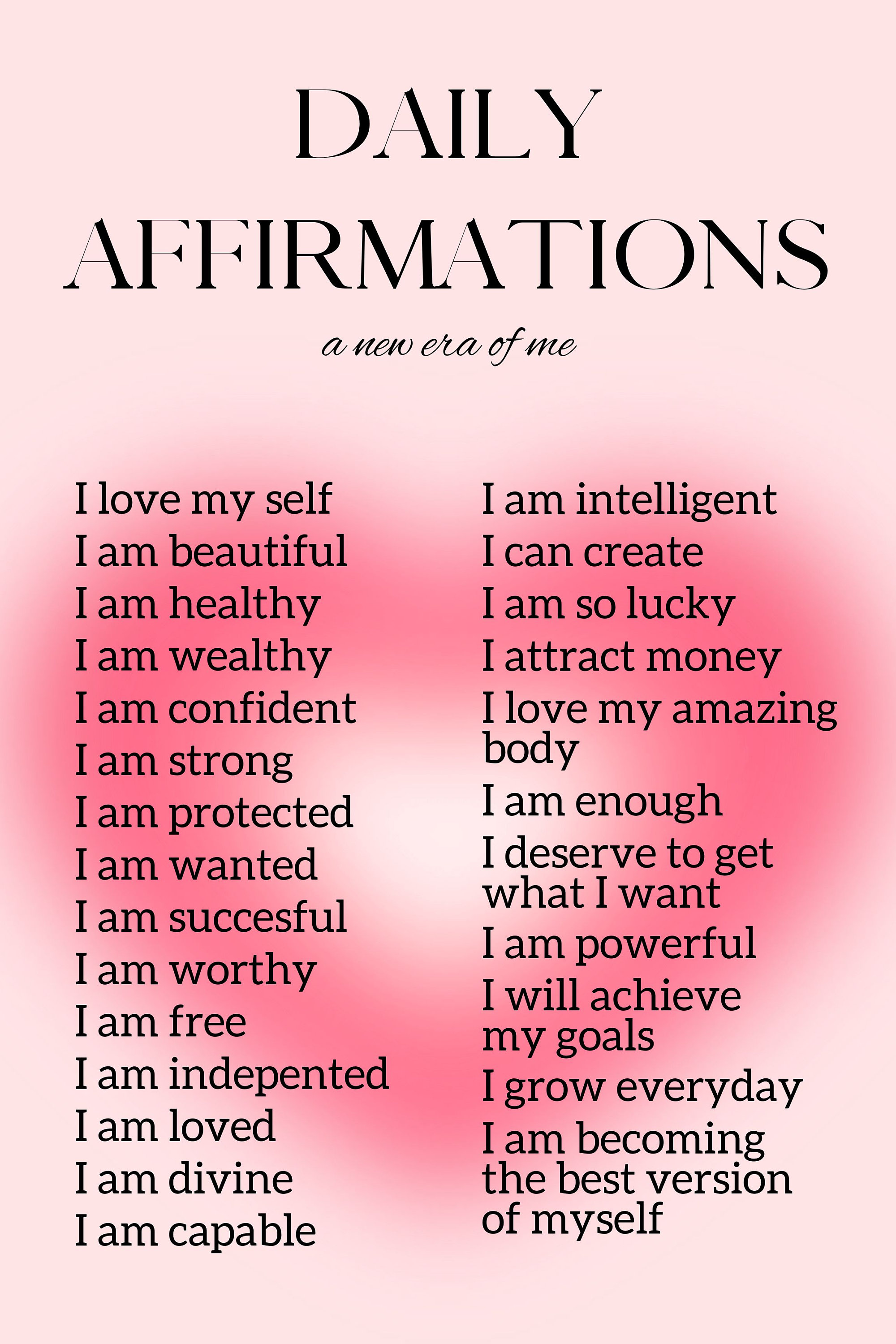 Daily Affirmations Printable - Etsy