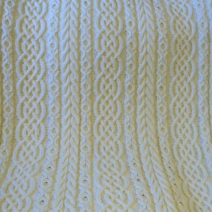 Celtic Aran Afghan Cable Knit Afghan Aran Afghan PDF Knitting Pattern Irish Knit image 2