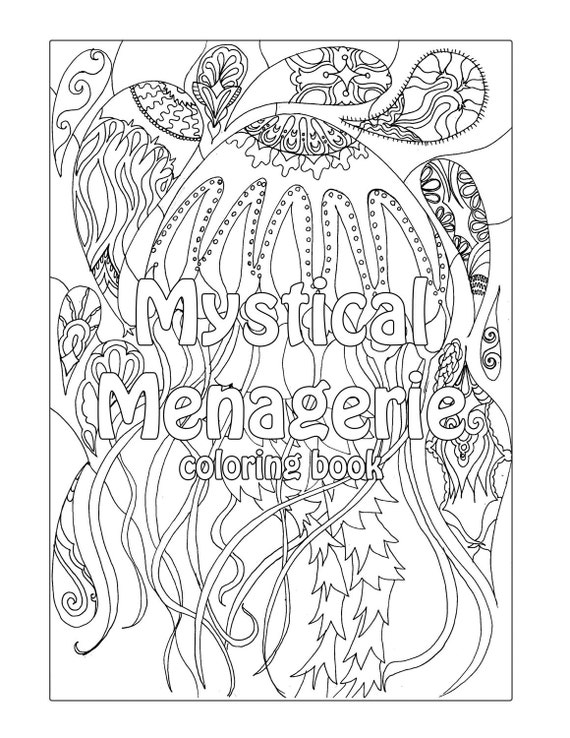 Download Items similar to Mystical Menagerie Coloring Book Animals Digital Download on Etsy