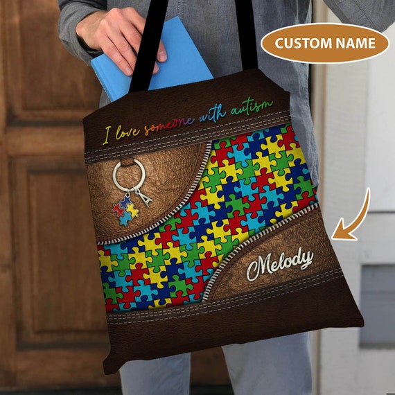 Autismo Tote Shopping Bags Autism Awareness 