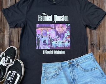 Disney Inspired Haunted Mansion T-Shirt The Ballroom Scene Birthday Girl Ghosts Dancing Ghoulish Celebration