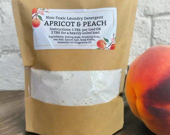 Non-Toxic Chemical Free Natural Laundry Detergent 30 Loads- Apricot & Peach