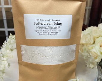 Non-Toxic Chemical Free Natural Laundry Detergent 30 Loads- Buttercream Icing