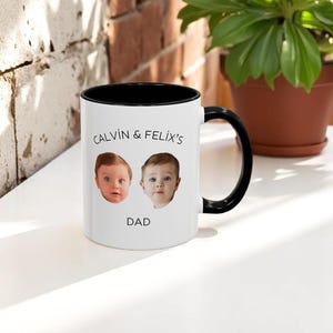 Custom Face Mug, Personalized Baby Face Photo Coffee Mug, Custom Kids Photo Fathers Day Mug, Personalized Photo Mug For Dad & Mom