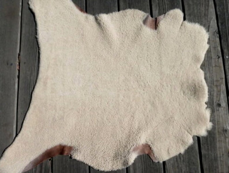 Sheepskin Shearling Leather Hide Large Natural Nappy Hair Etsy
