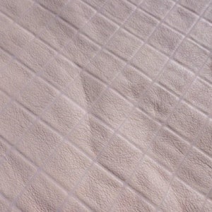 Lambskin leather hide Taupe Embossed Checkerboard pattern drapey