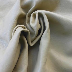 calfskin leather Large hide Beige thick soft grainy textured smooth finish