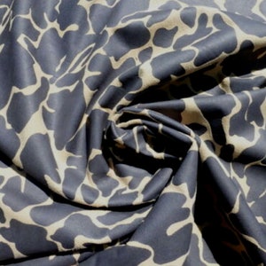 lambskin leather hide Charcoal Abstract Giraffe Pattern on Cream Suede