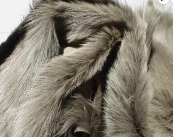 sheepskin leather Toscana hide Sage Green Long Super Silky Hair w/Smooth back