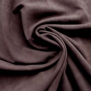Goatskin Suede leather hide Chocolate Brown Buttery Drapey Soft & very strong