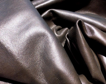 Lambskin leather hide Shimmering Pearlized Bronze Brown light weight glove soft