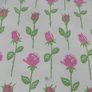 Kalbsleder Fell Großer Vintage Rosen Print füllig matt 2 1/2oz