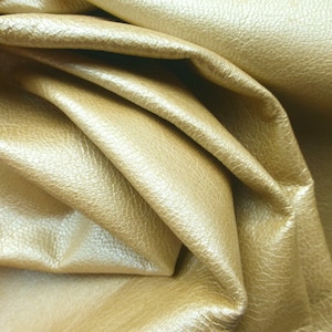 calfskin leather hide Pearlized Pale Sage green Pebbled Texture buttersoft
