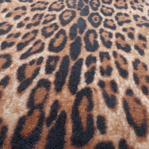 sheepskin lambskin leather hide Karakul Large Bold Leopard Print on Natural