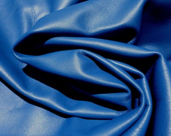 Lambskin leather hide Royal Blue glove soft smooth finish