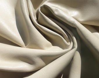 Lambskin leather hide Large Vanilla silky soft smooth finish