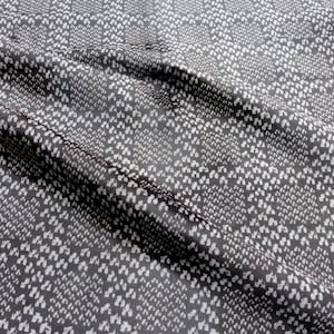 Calfskin Hair On leather hide Black/Grey Textured Checkerboard Print Ultra Thin