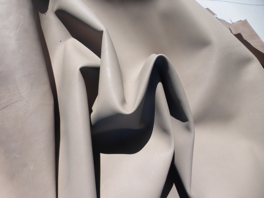 Goatskin leather hide Taupe Brown firm temper smooth natural finish bookbinding