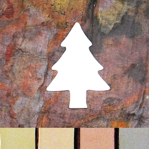 20 Qty PINE TREE 1 1/8&quot; Stamping Blanks 18G 20G 24G Aluminum Brass Bronze Copper Deburred Finished Handcrafted in USA Custom