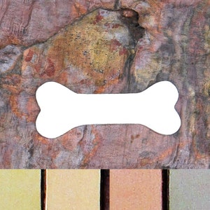 20 Qty 2&quot; SKINNY BONE Stamping Blanks Aluminum Brass Bronze Copper 18G 20G 24G Dog Pet ID Tag Puppy Jewelry Deburred Tag