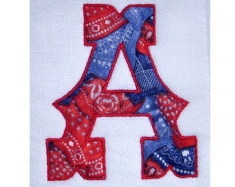 Applique Monogram #007 3 sizes 3" 4" 5" Western Machine Embroidery Designs Alphabet Font INSTANT DOWNLOAD