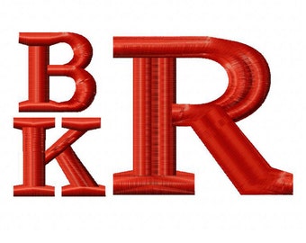Monogram #198 3 sizes 1" 2" 3" Machine Embroidery Designs Alphabet Font INSTANT DOWNLOAD