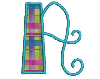 Applique Monogram #046 3 sizes 3" 4" 5" Machine Embroidery Designs Alphabet Font INSTANT DOWNLOAD