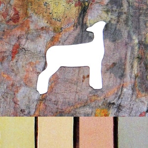 1 1/4&quot; SHOW SHEEP Lamb 10 qty Stamping Blanks 18G 20G 24G Aluminum Brass Bronze Copper Finished Enameling Stamping Metal Shape
