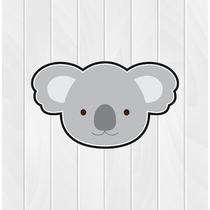 Cookie Cutter KOALA #1 2&quot; 2.5&quot; 3&quot; 3.5&quot; 4&quot; 4.5&quot; 5&quot; 3D Printed PLA Food Shapes Fondant Food Shapes Clay Cutter