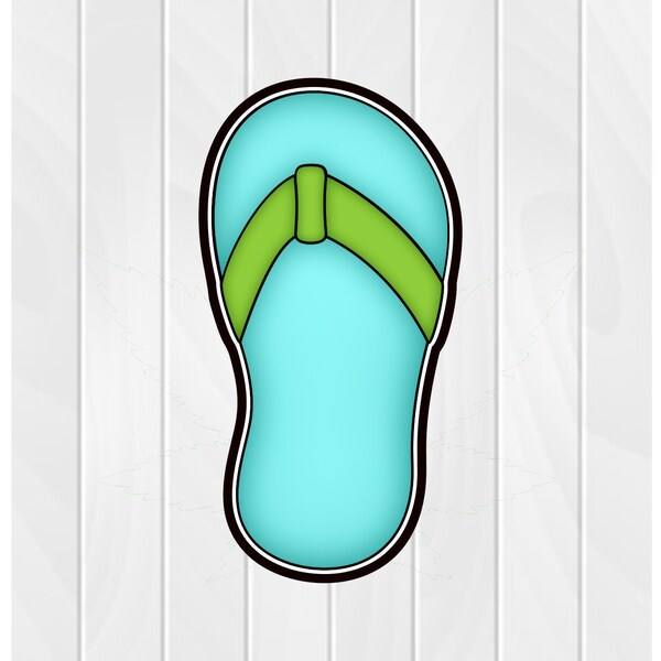 Cookie Cutter FLIP FLOP #2 2" 2.5" 3" 3.5" 4" 4.5" 5" 3D Printed PLA Fondant Food Shapes Polymer Clay Cutter Summer Vacation Beach Pool