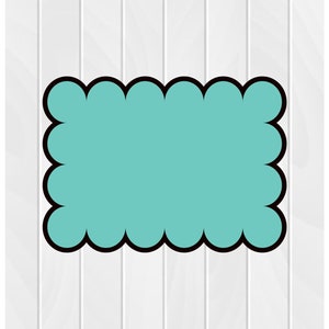 Cookie Cutter SCALLOPED RECTANGLE #1 2&quot; 2.5&quot; 3&quot; 3.5&quot; 4&quot; 4.5&quot; 5&quot;  3D Printed PLA Fondant Food Shapes Polymer Clay Cutter Geometric