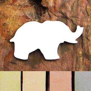10 Qty ELEPHANT Stamping Blanks 1 3/8&quot; Aluminum Brass Bronze Copper 18G 20G 24G Safari Animal Africa Zoo Asian Forest Bush