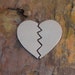 BROKEN HEART Stamping Blanks 10 qty 2 pc set 1 3/8' x 1 1/2'  *Choose Your Metal* Aluminum Brass Bronze Copper Nickel Silver 18G 20G 24G Tag 
