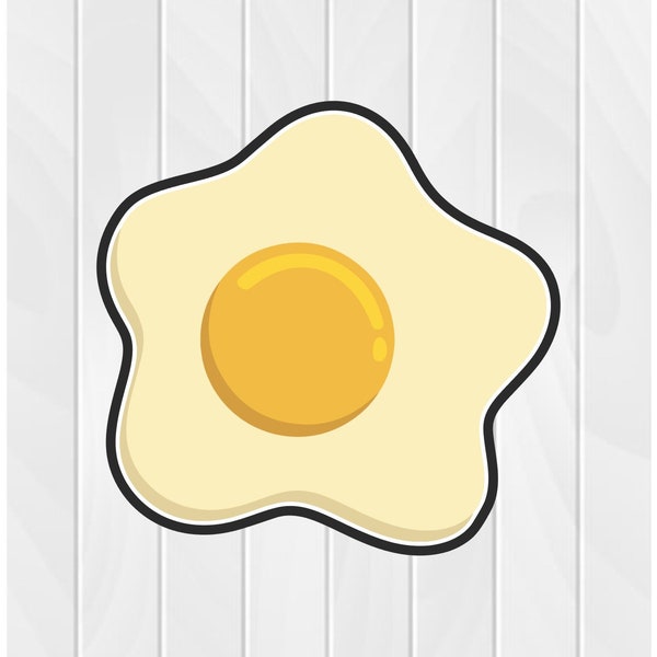 Cookie Cutter FRIED EGG #1 2" 2.5" 3" 3.5" 4" 4.5" 5" 3D Printed PLA Food Shapes Fondant Breakfast Eggs