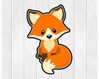 Cookie Cutter FOX #5 2" 2.5" 3" 3.5" 4" 4.5" 5" 3D Printed Food Safe PLA Fondant Polymer Clay Woods Forest Woodland Animals Nature Fall