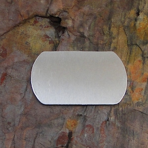 10 Deburred 18G Aluminum 1 1/8&quot; x 2&quot; DOG TAGS dogtag Stamping Blanks