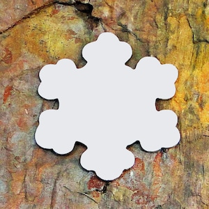 10 Deburred 18G Aluminum 2 1/4&quot; ornament sized Large SNOWFLAKE Stamping Blanks