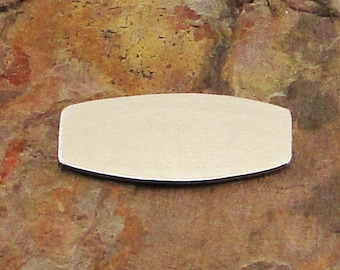 10 Deburred 1 1/4" Name ID TAG *Choose Your Metal* Aluminum Brass Bronze Copper Stamping Blanks  Geometric Oval Enameling