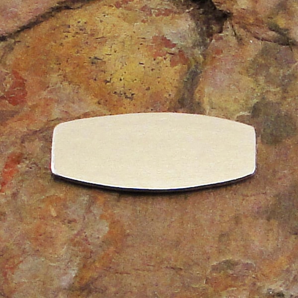 5 Deburred 1 1/4" Name ID TAG *Choose Your Metal* Aluminum Brass Bronze Copper Stamping Blanks  Geometric Oval Enameling