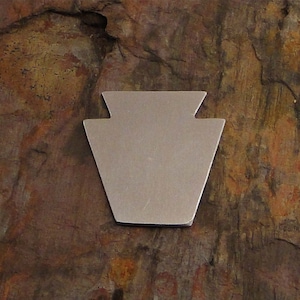 5 Deburred 1 1/4&quot; KEYSTONE *Choose Your Metal* Aluminum Brass Bronze Copper Stamping Blanks