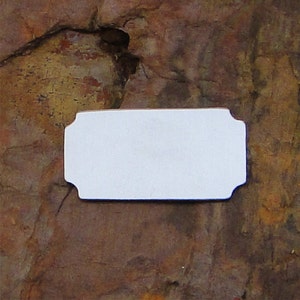 10 Deburred 1 1/2&quot; inch X 3/4&quot; RECTANGLE PLAQUE *Choose Your Metal* Aluminum Brass Bronze Copper Stamping Blanks