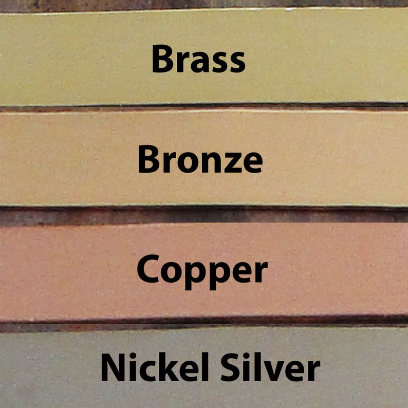 1 1/2 BISON 5 qty Stamping Blanks 18G 20G 24G Aluminum Brass Bronze Copper Finished Enameling Hand Stamped Metal Shapes image 2
