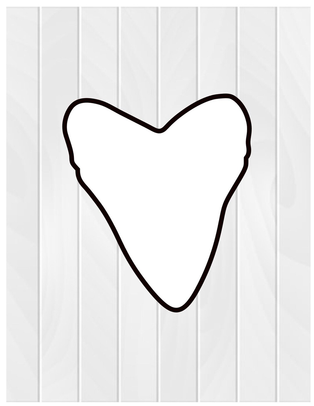 Cookie Cutter SHARK TOOTH #1 2" 3" 4" 5" 3D Printed PLA Food Shapes