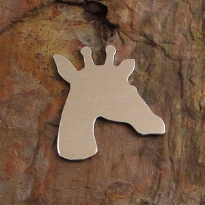 5 Deburred 1 1/4&quot; GIRAFFE *Choose Your Metal* Aluminum Brass Bronze Copper Stamping Blanks Stamping Blanks