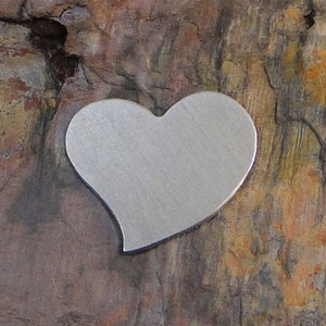 10 Deburred 1 1/2" inch X 1 1/2" LARGE Tilted HEART *Choose Your Metal* Aluminum Brass Bronze Copper Stamping Blanks