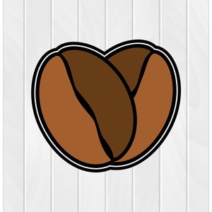 Cookie Cutter COFFEE BEAN #2 2&quot; 2.5&quot; 3&quot; 3.5&quot; 4&quot; 4.5&quot; 5&quot; 3D Printed PLA Food Shapes Fondant Food Shapes Clay Cutter Java Espresso Breakfast
